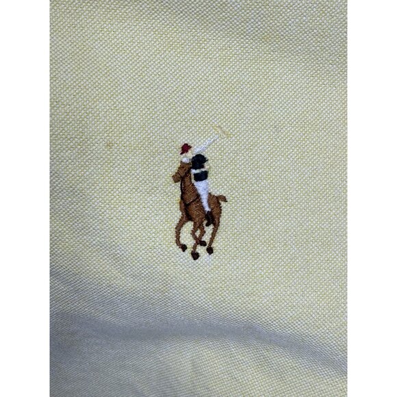 Ralph Lauren Polo Men's XXL Yellow Classic‎ Fit Long Sleeve Oxford Shirt - Picture 2 of 4